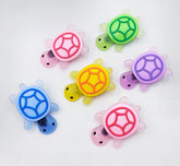 Pack of 12 Pcs Luminous Mini Turtle Figurines - Glow-in-the-Dark Multicolor Resin Sea Tortoises for DIY Ocean Theme Decor & Ornaments